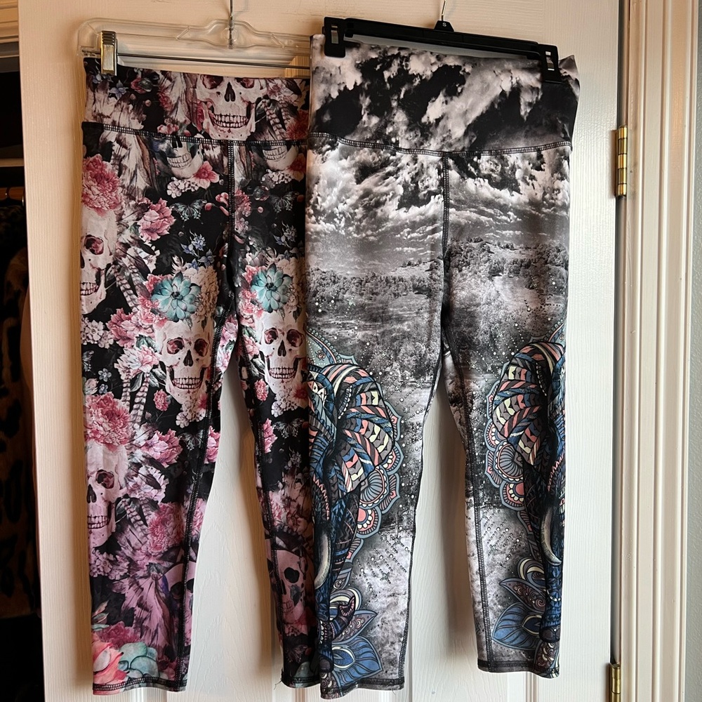 Evolution and Creation stretchy athleisure yoga leggings sz M